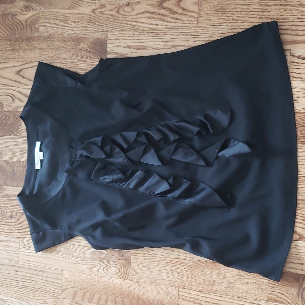 (XS) Cleo Cleo Ruffle Detail Satin Evening